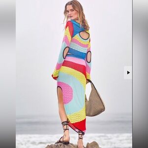 STAUD Colorful Knit Top and Skirt - size S